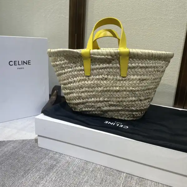 Repladies REP CELIN* TRIOMPHE CELIN* CLASSIC PANIER IN PALM LEAVES AND CALFSKIN 0124