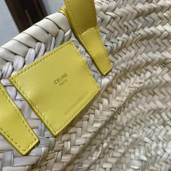 Repladies REP CELIN* TRIOMPHE CELIN* CLASSIC PANIER IN PALM LEAVES AND CALFSKIN 0124