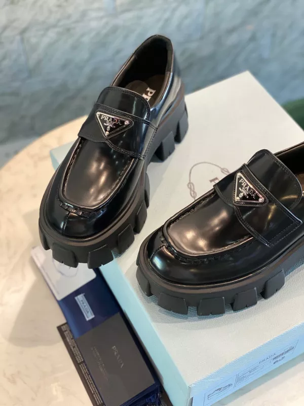 Repladies REP PRADA Brushed leather Monolith loafers 0117