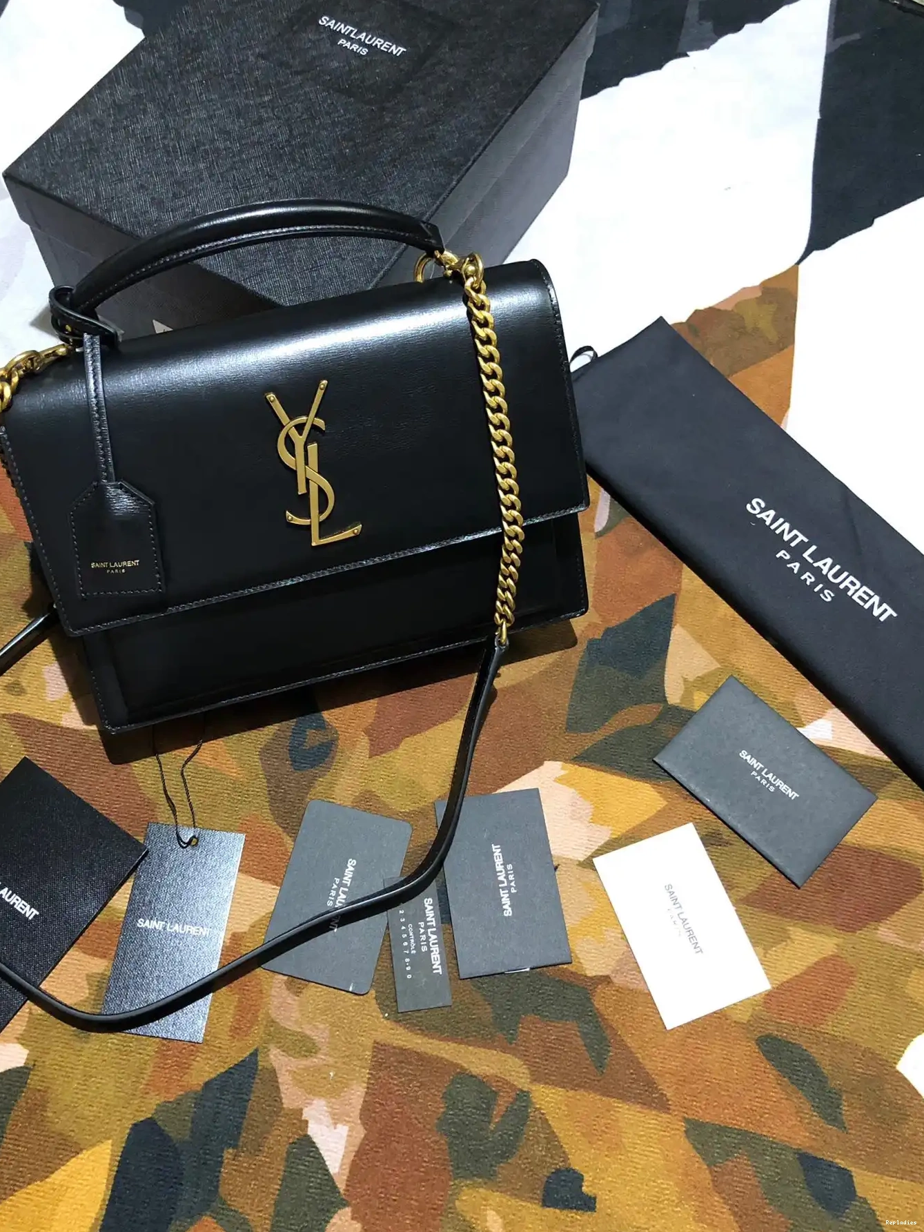 Repladies REP SATCHEL MEDIUM SUNSET IN YSL SMOOTH LEATHER 0213