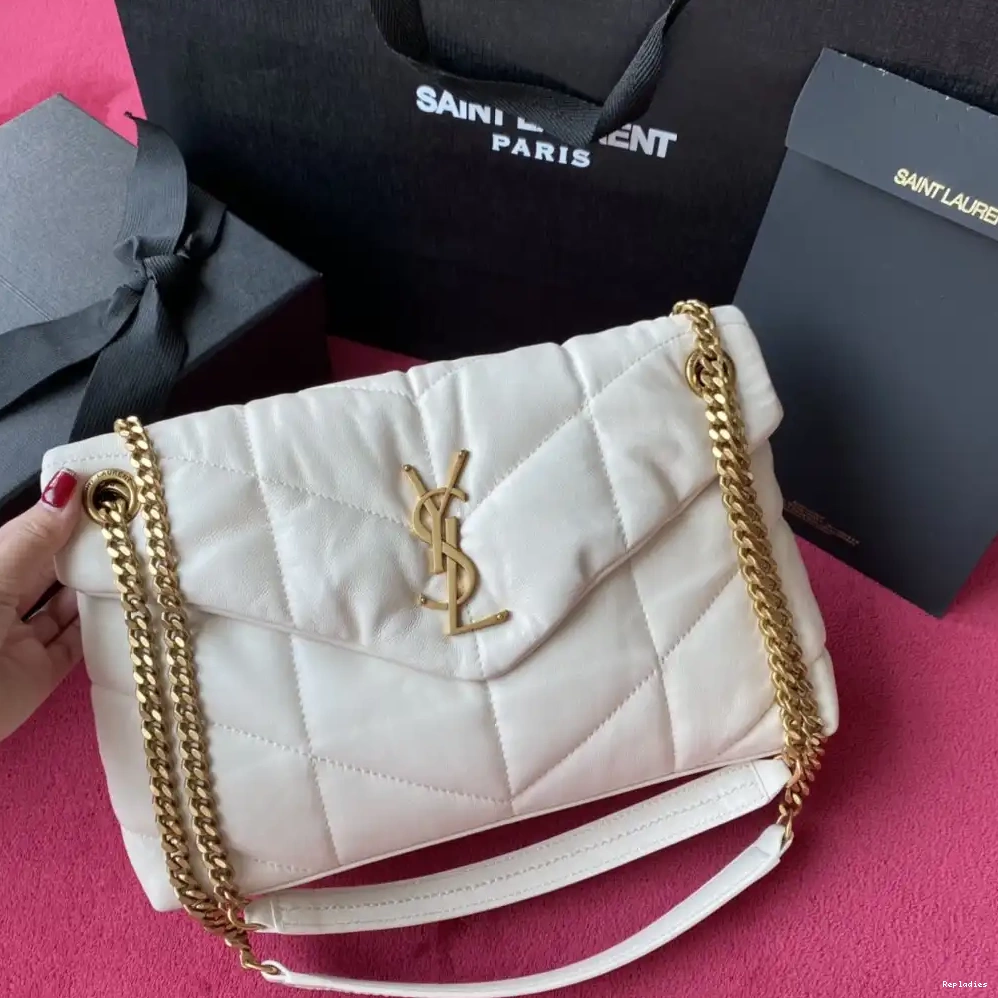 Repzbay REP LAMBSKIN QUILTED IN SMALL PUFFER BAG YSL 0220