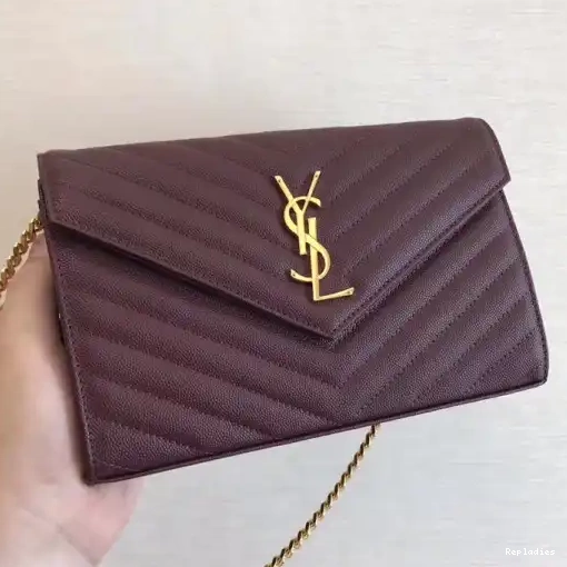 Rep ladies REP MATELASSÉ CASSANDRE CHAIN YSL WALLET 0213